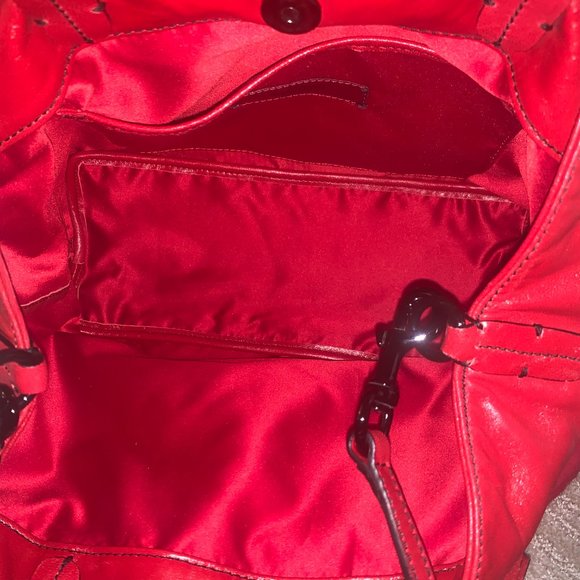 NWT VALENTINO Red Petal Rosette Logo Tote - Picture 9 of 9